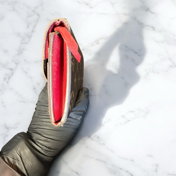 Louis Vuitton Portefeuille Emilie Monogram Fuschia Bifold Long Wallet A46 - Picture 8 of 11